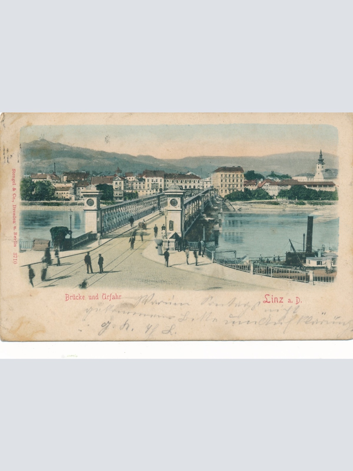 AK aus Linz an der Donau mit Brücke Oberösterreich Ansichtskarte (15098)