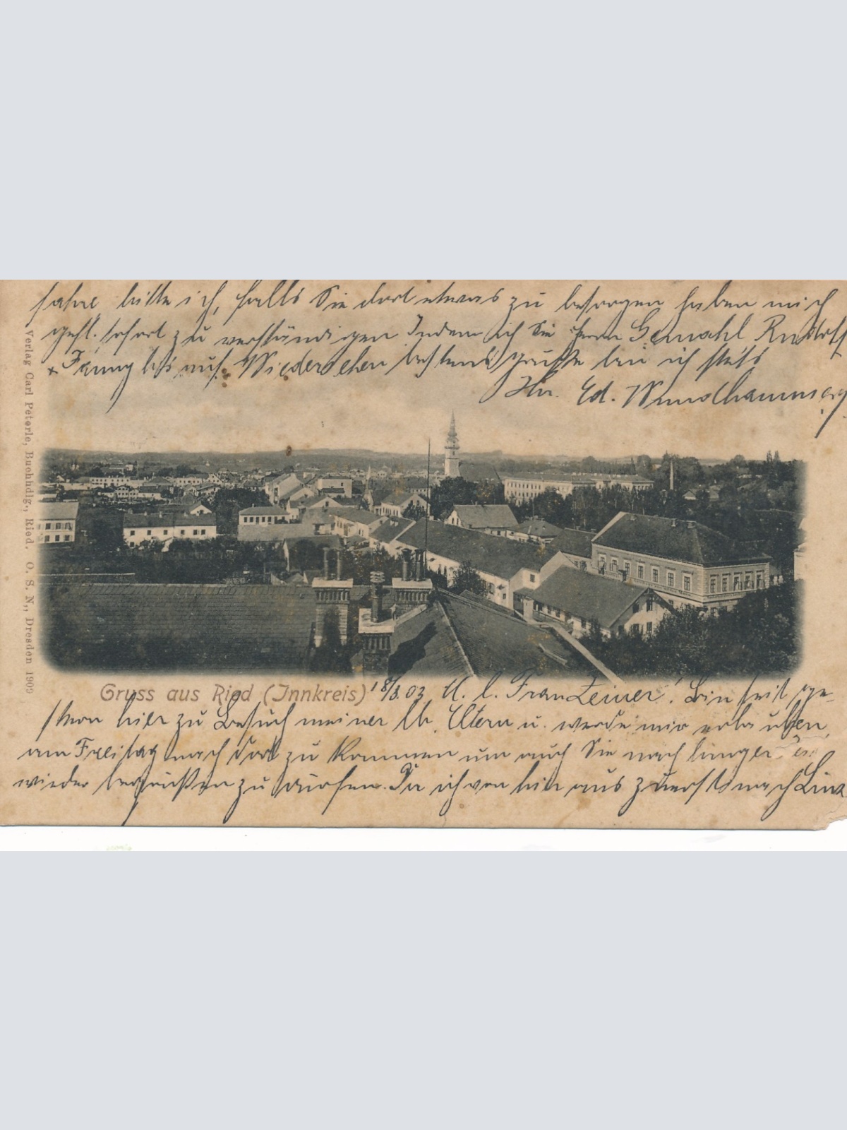 AK gruss aus Ried im Innkreis Oberösterreich Ansichtskarte (15152)
