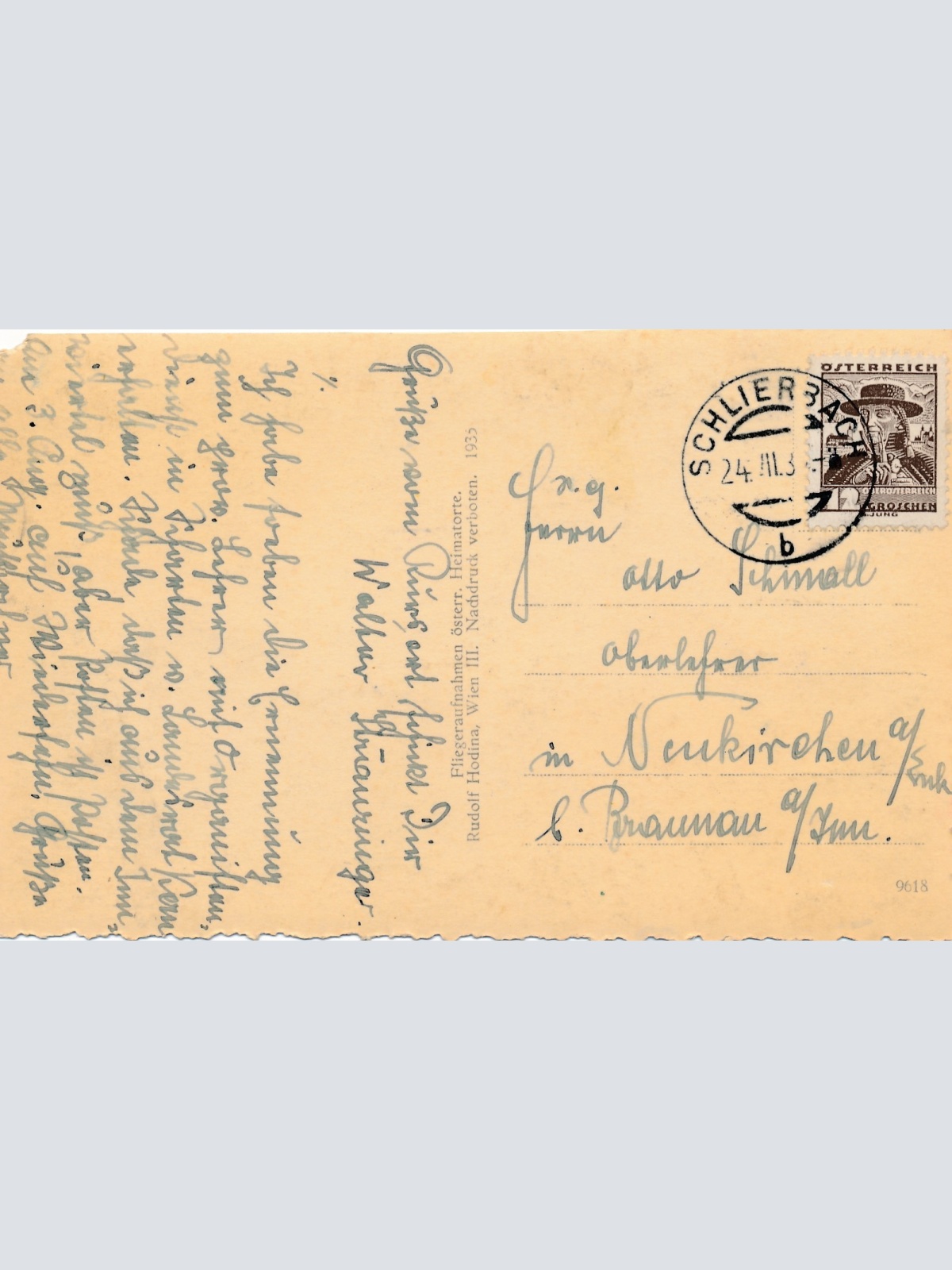 AK aus Schlierbach Fliegeraufnahme Oberösterreich Ansichtskarte (15158)