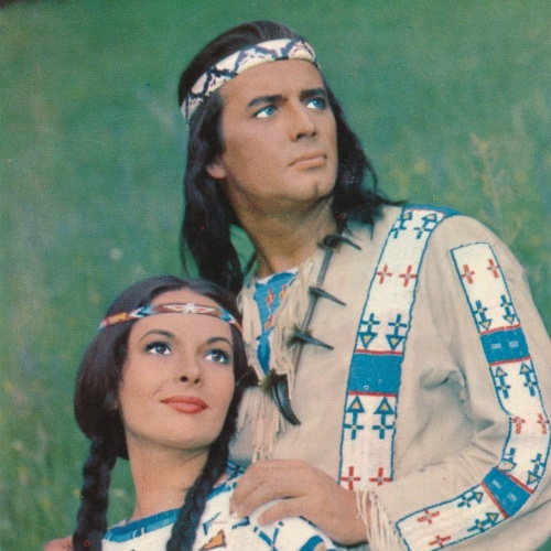 AK vom Pierre Brice Winnetou und Karin Dor Ribanna Ansichtskarte (14958)