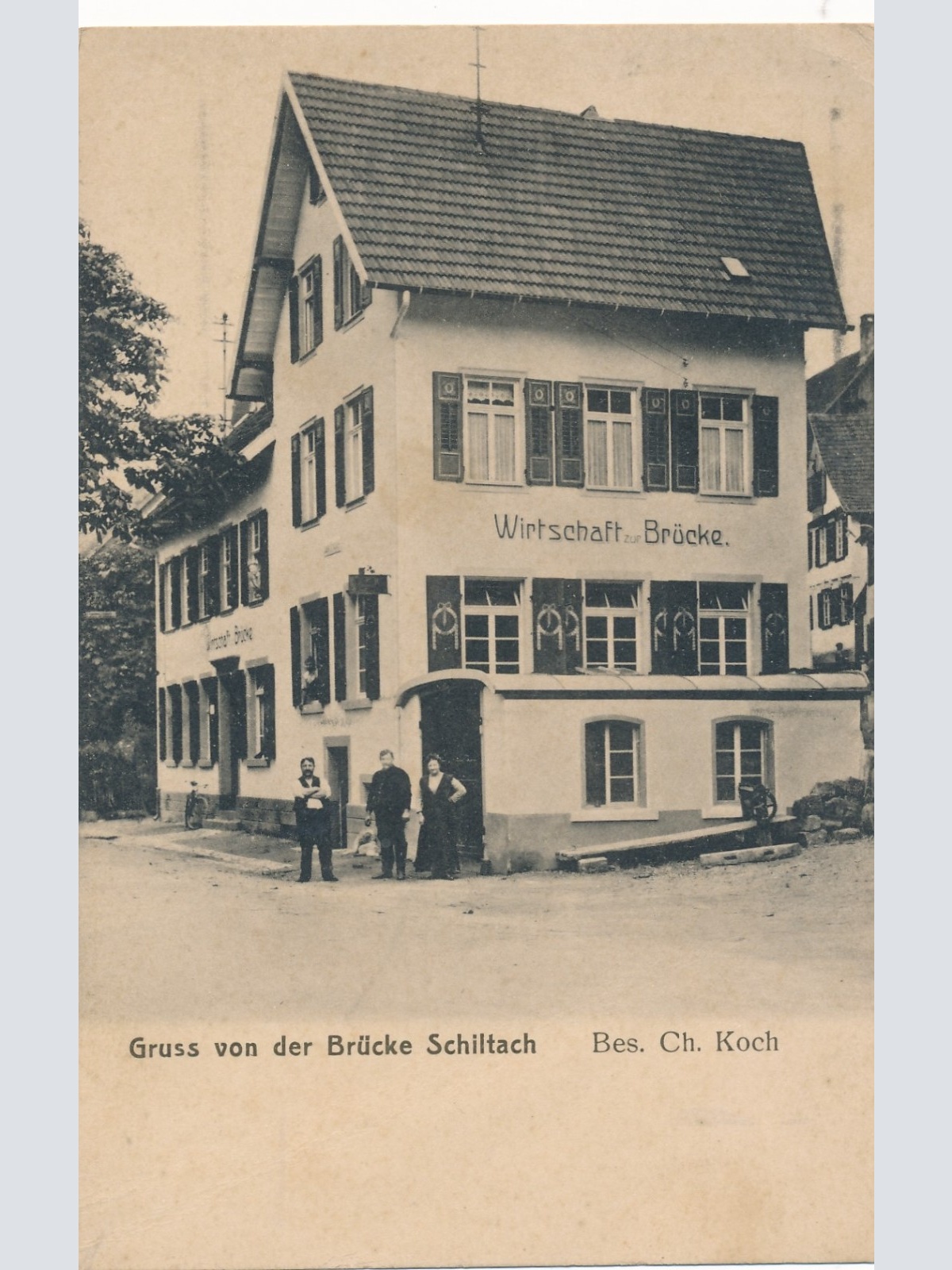 AK gruss von der Brücke Schiltach Baden Württemberg Ansichtskarte (14923)