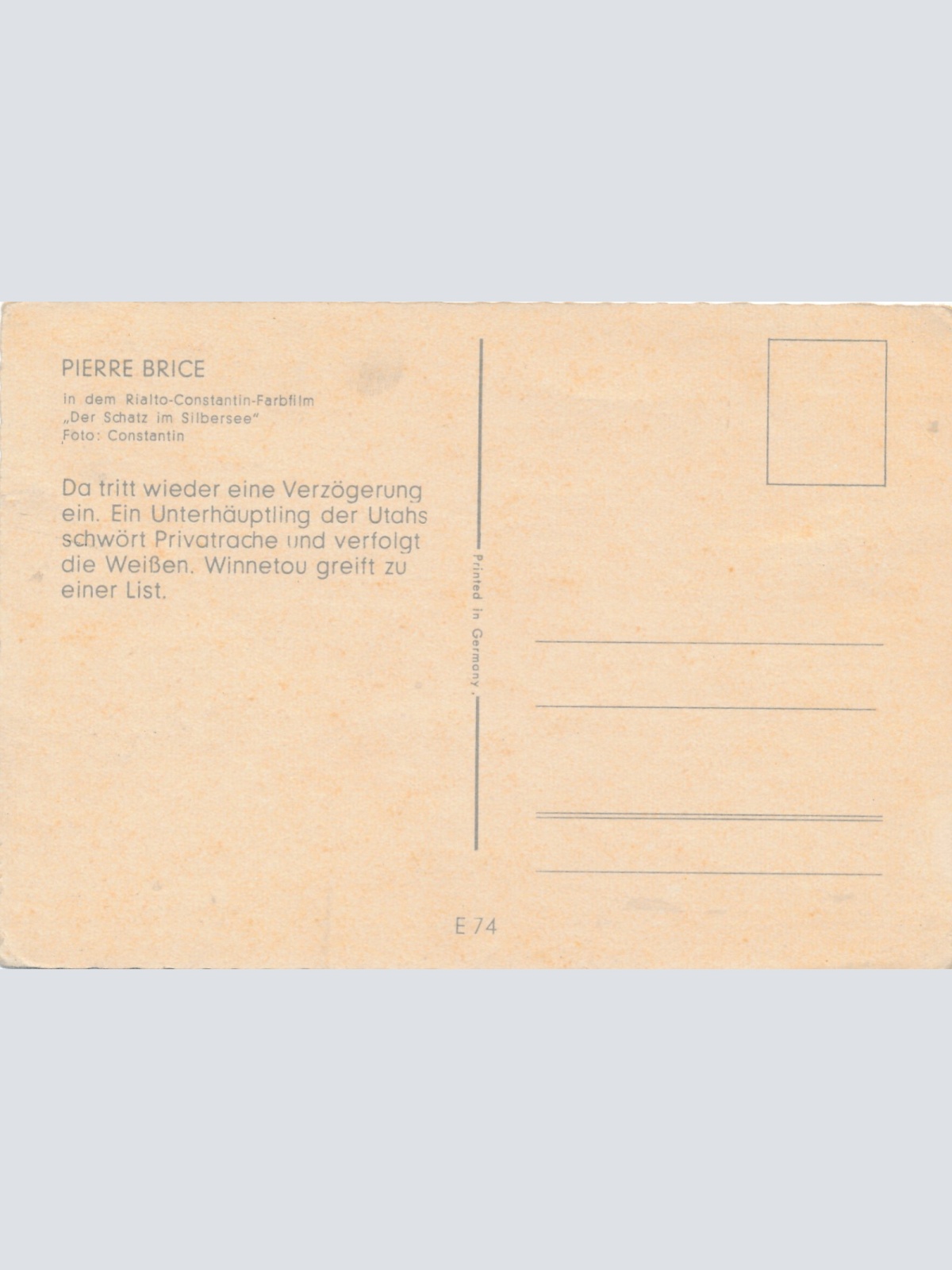 AK vom Pierre Brice Winnetou auf seinem Pferd Ansichtskarte (14957)