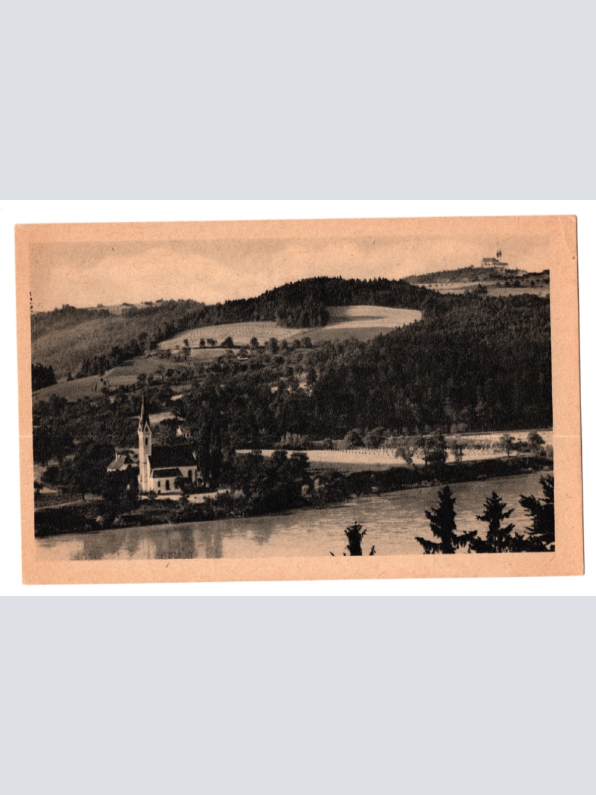 AK aus Linz a. d. Donau, Puchenau mit Pöstlingberg, Oberösterreich (F436)