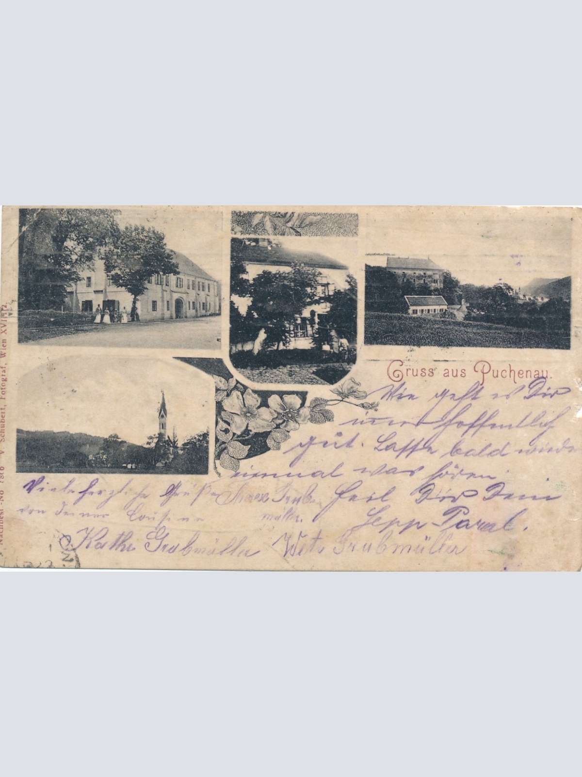 AK Gruss aus Puchenau Oberösterreich Ansichtskarte (15034)