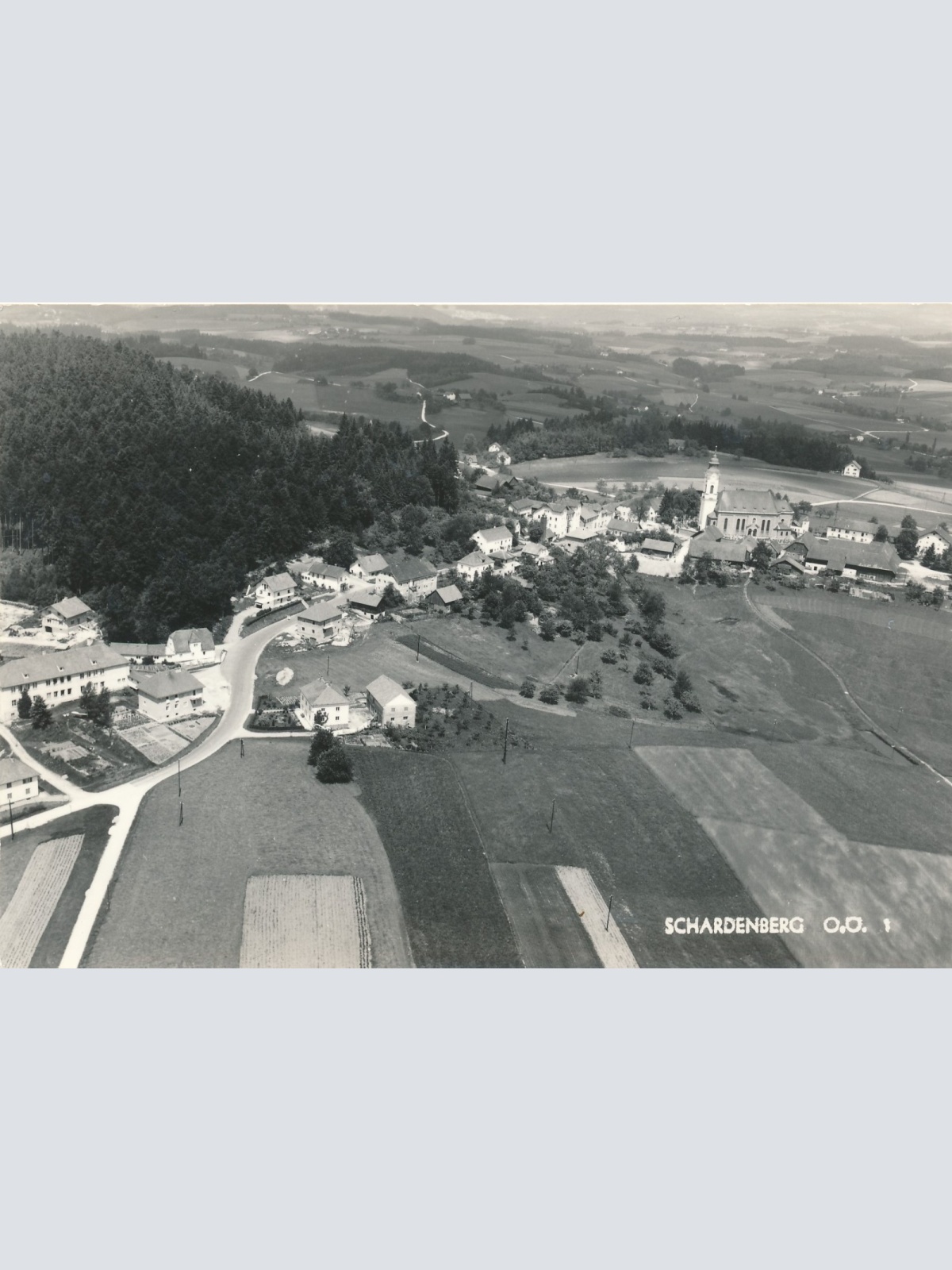 AK aus Schardenberg Luftbild Oberösterreich Ansichtskarte (15840)
