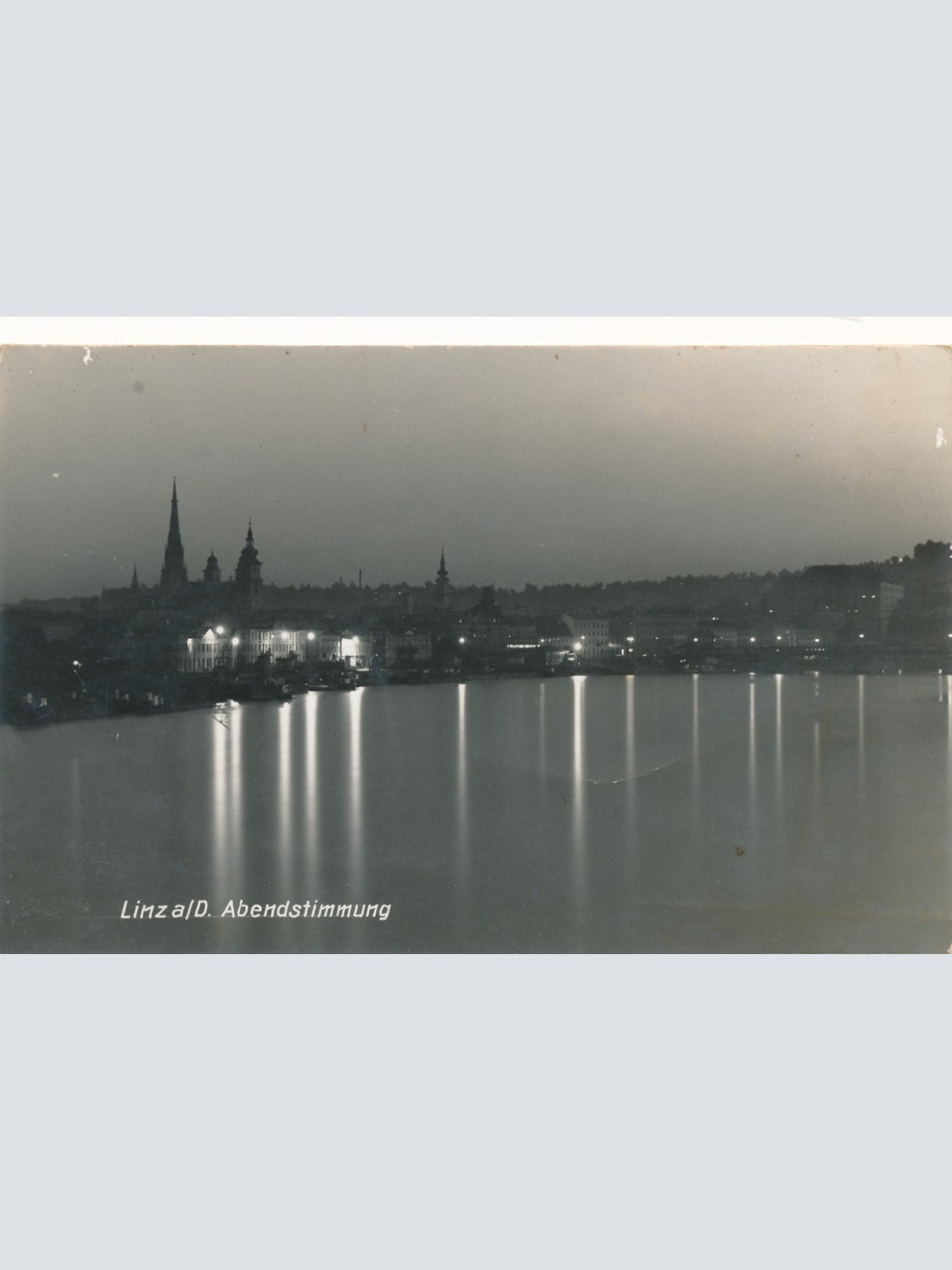 AK aus Linz Abendstimmung Oberösterreich Ansichtskarte (15267)