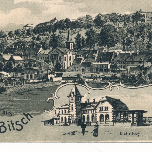 AK gruss aus Bitsch Frankreich Ansichtskarte (15946)