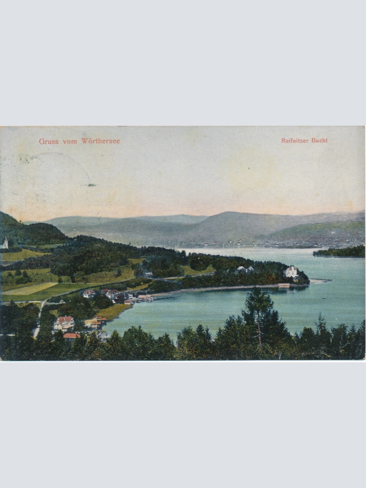 AK gruss vom Wörthersee Reifnitzer Bucht Kärnten Ansichtskarte (16076)