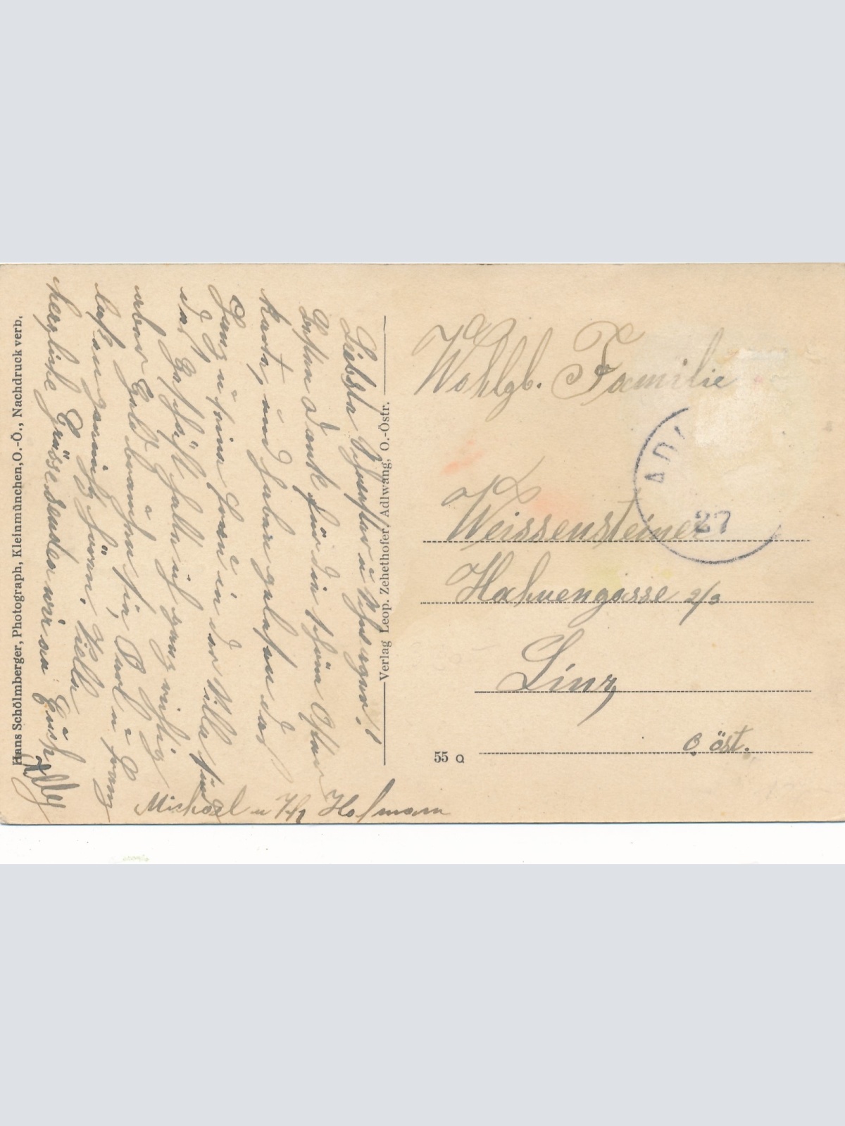 AK aus Adlwang mit Herzogs Gasthaus Oberösterreich Ansichtskarte (15655)