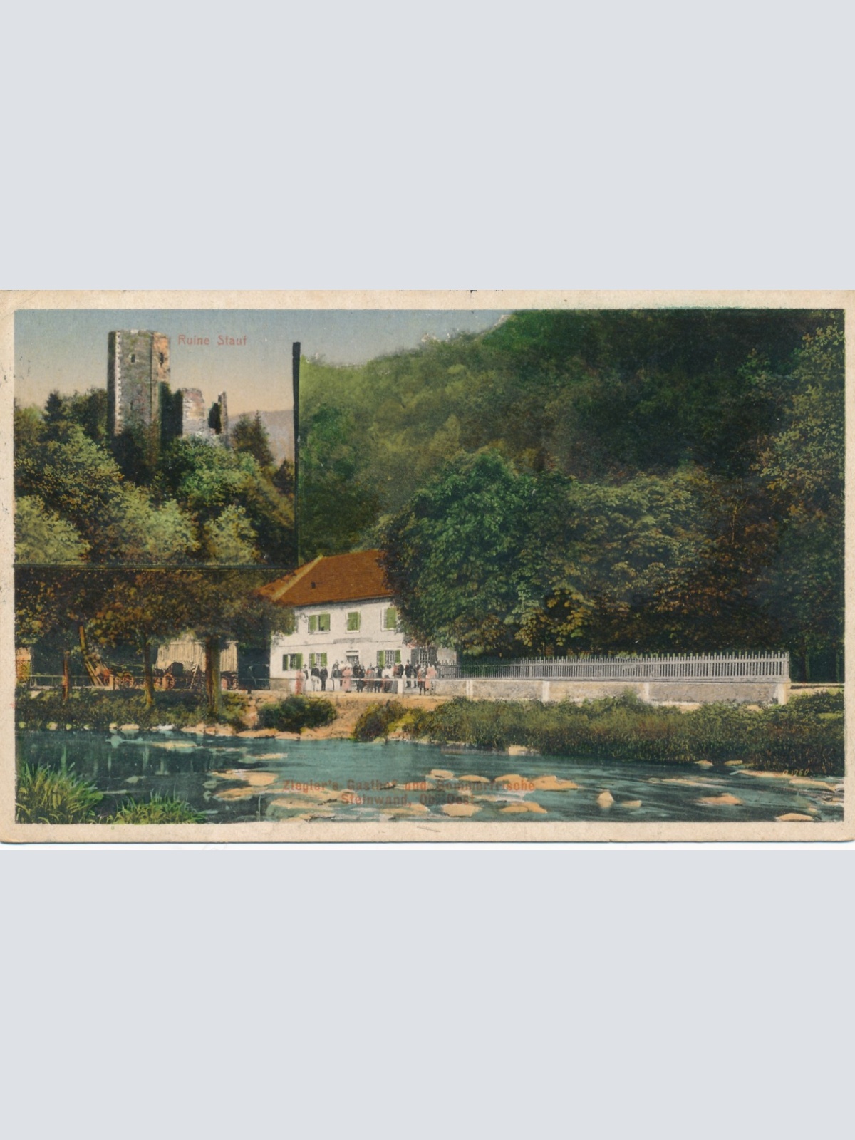 AK vom Zieglers Gasthaus in Steinwand OÖ Ansichtskarte (15332)