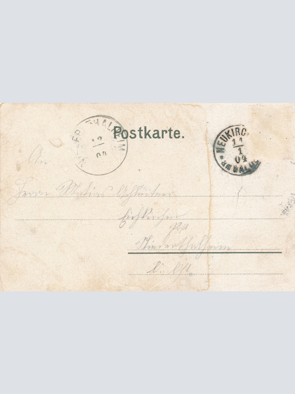 AK gruss aus Neukirchen mit Hauptplatz OÖ Ansichtskarte (15330)