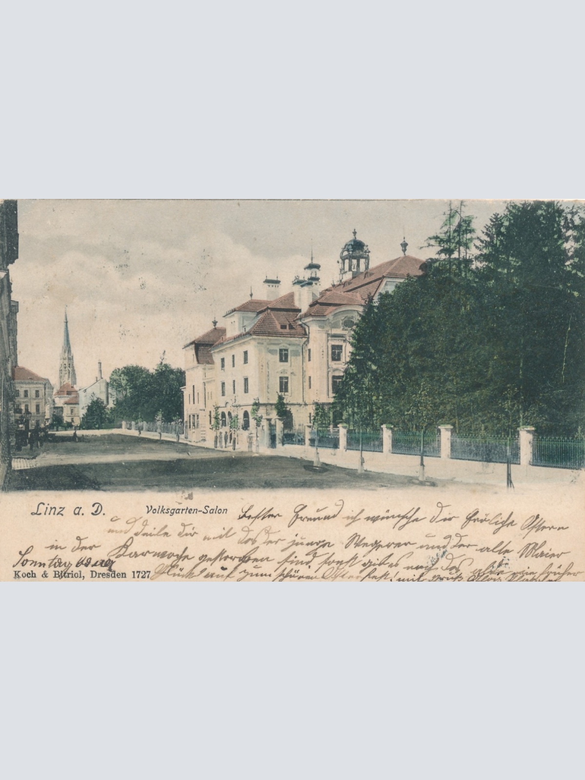 AK aus Linz an der Donau Volksgarten Salon Oberösterreich Ansichtskarte (15654)