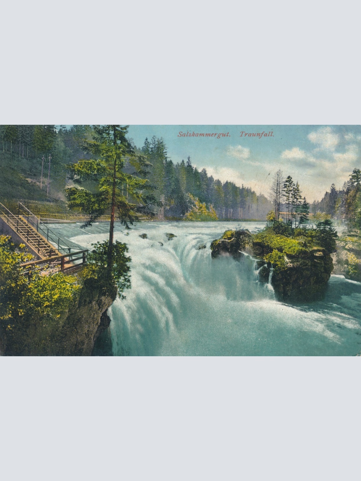 AK aus Gmunden vom Traunfall Oberösterreich Ansichtskarte (15909)