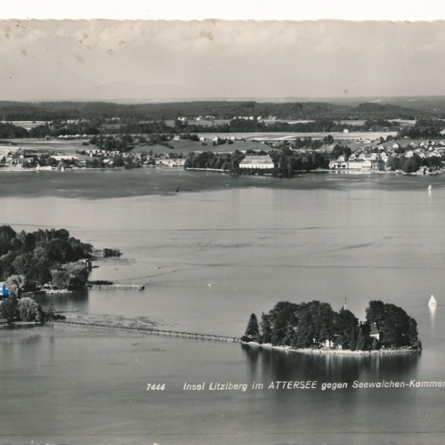AK aus von der Insel Litzlberg im Attersee Oberösterreich Ansichtskarte (15860)
