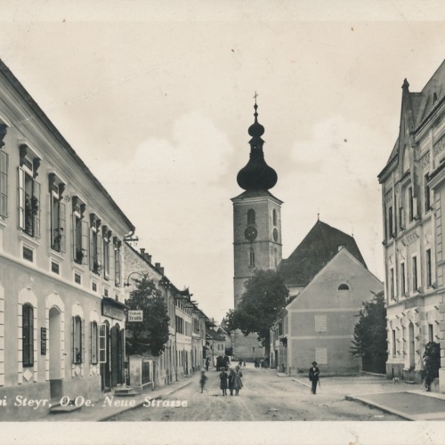 AK aus Sierning bei Steyr neue Strase Oberösterreich Ansichtskarte (15858)