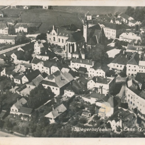 AK aus Enns Fliegeraufnahme Oberösterreich Ansichtskarte (15854)