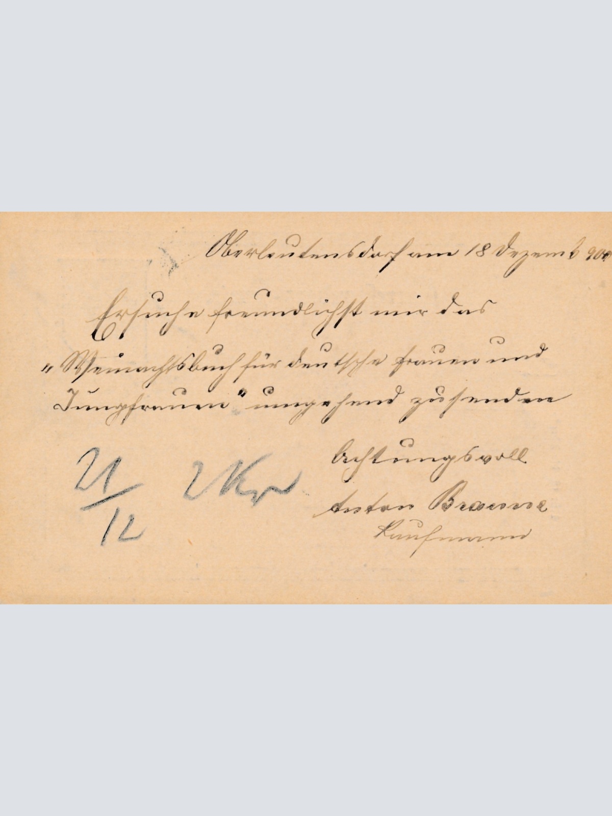 5 Heller Ganzsachen - Karte aus Ober Leutensdorf (16210)