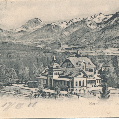 AK aus Villach Warmbad mit den Karawanken Kärnten Ansichtskarte (16195)