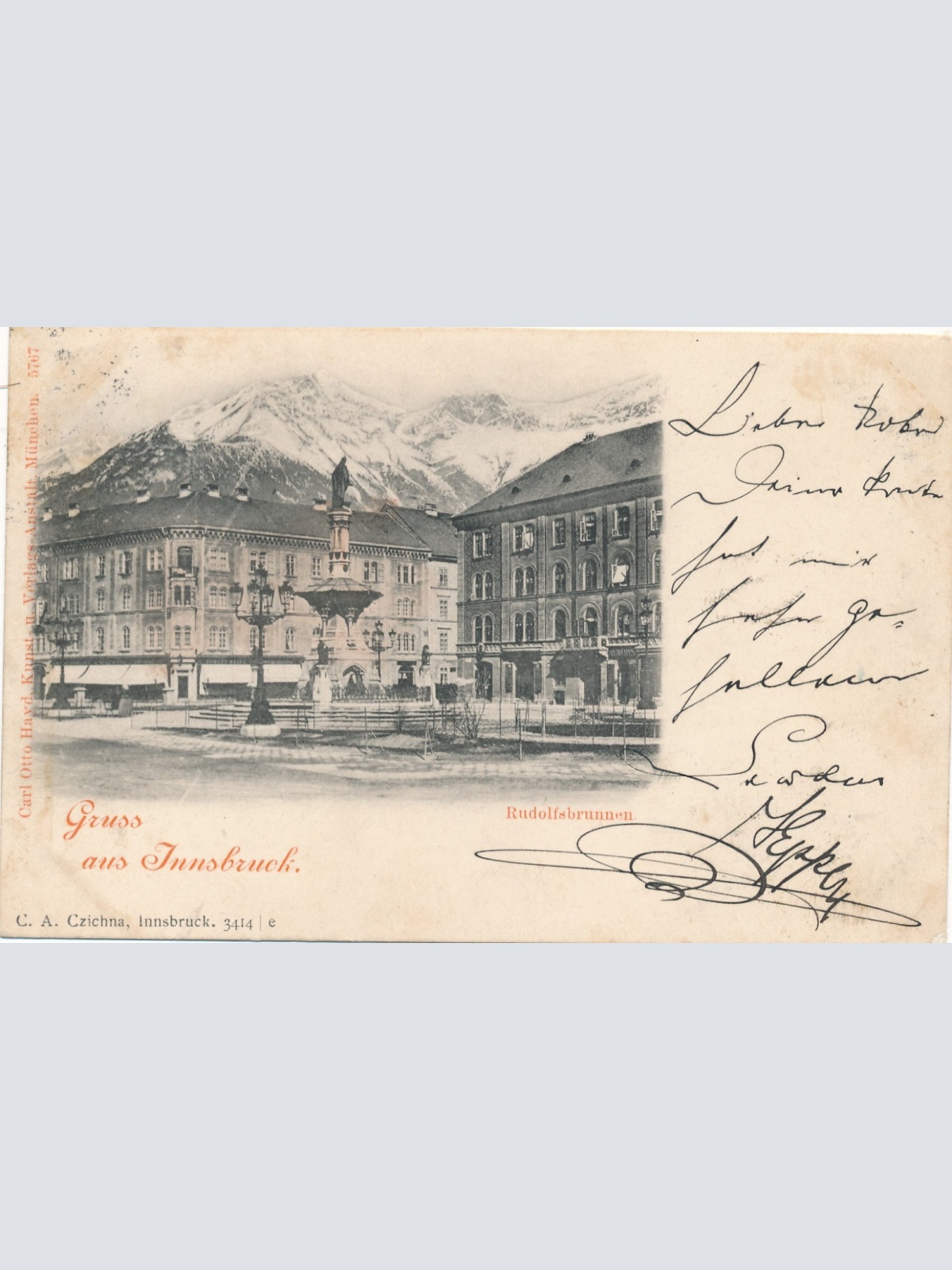 AK aus Innsbruck Rudolfsbrunnen Tirol Ansichtskarte (16192)