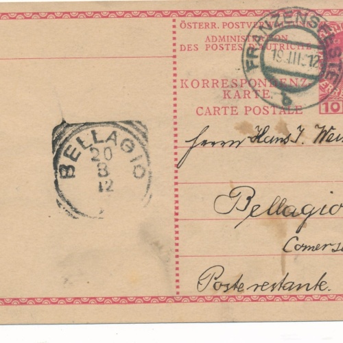 10 Heller Ganzsachen - Karte aus Franzensfeste (16278)