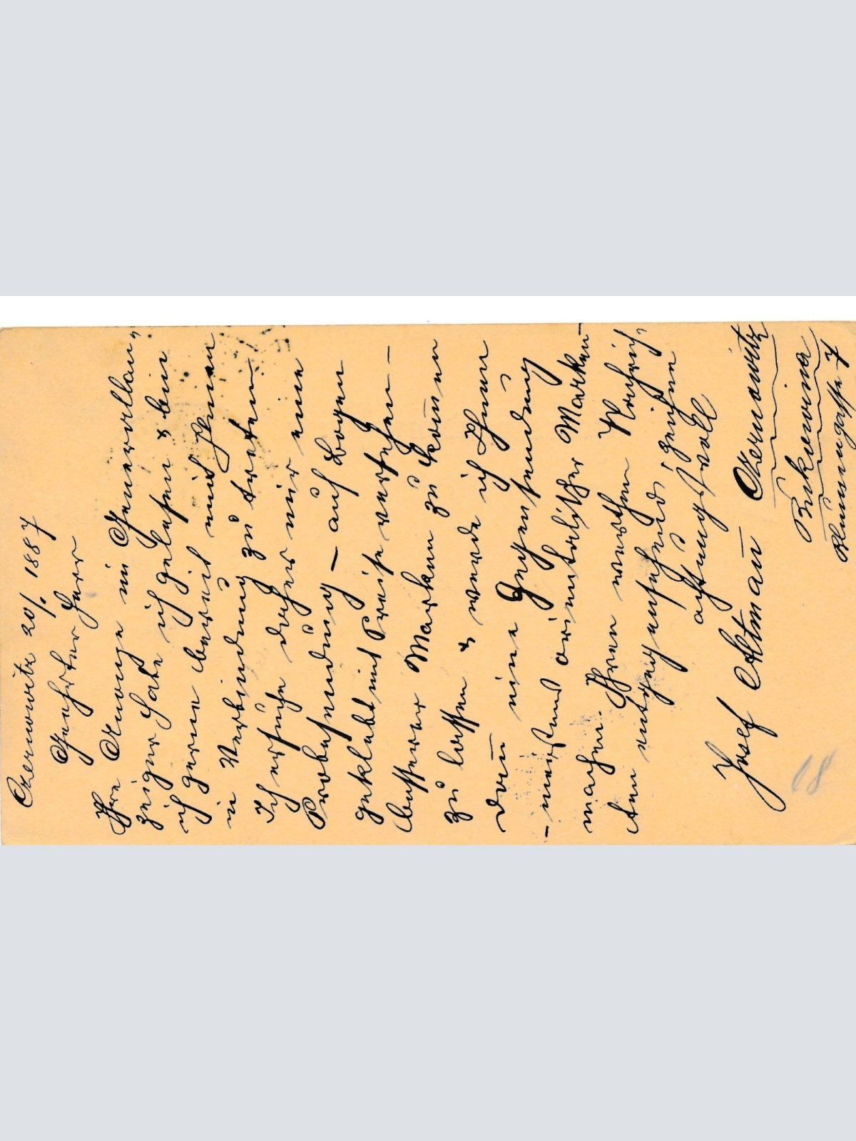 2 Kreuzer Ganzsachen - Karte aus Czernowitz (16280)