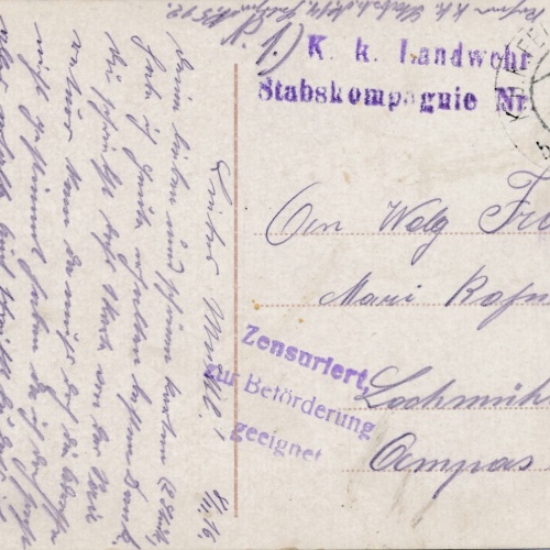 KuK Landwehr Stabskompagnie Nr. 4 Ansichtskarte (16161)