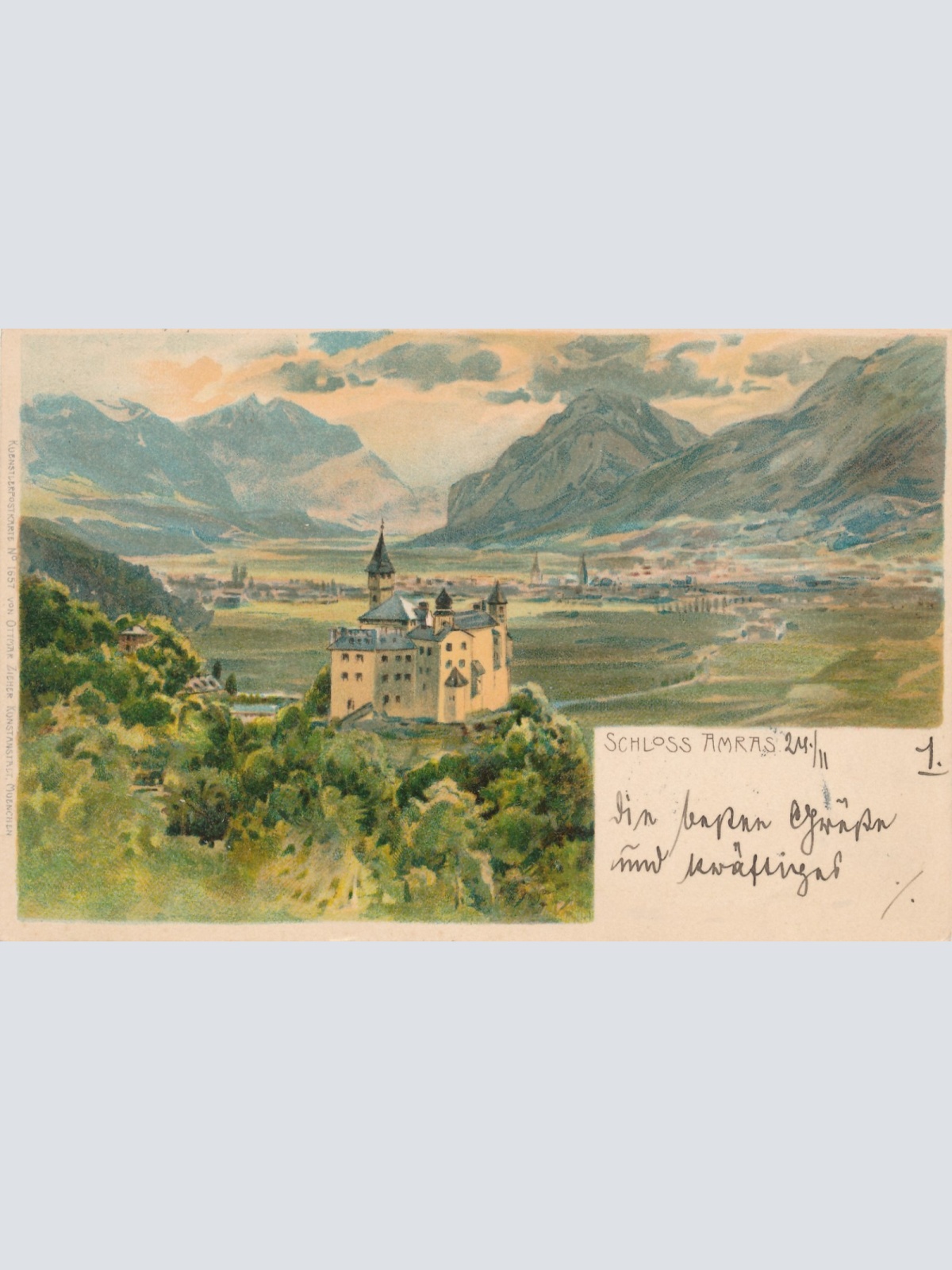 AK aus Innsbruck Schloss Amras Tirol Ansichtskarte (16109)