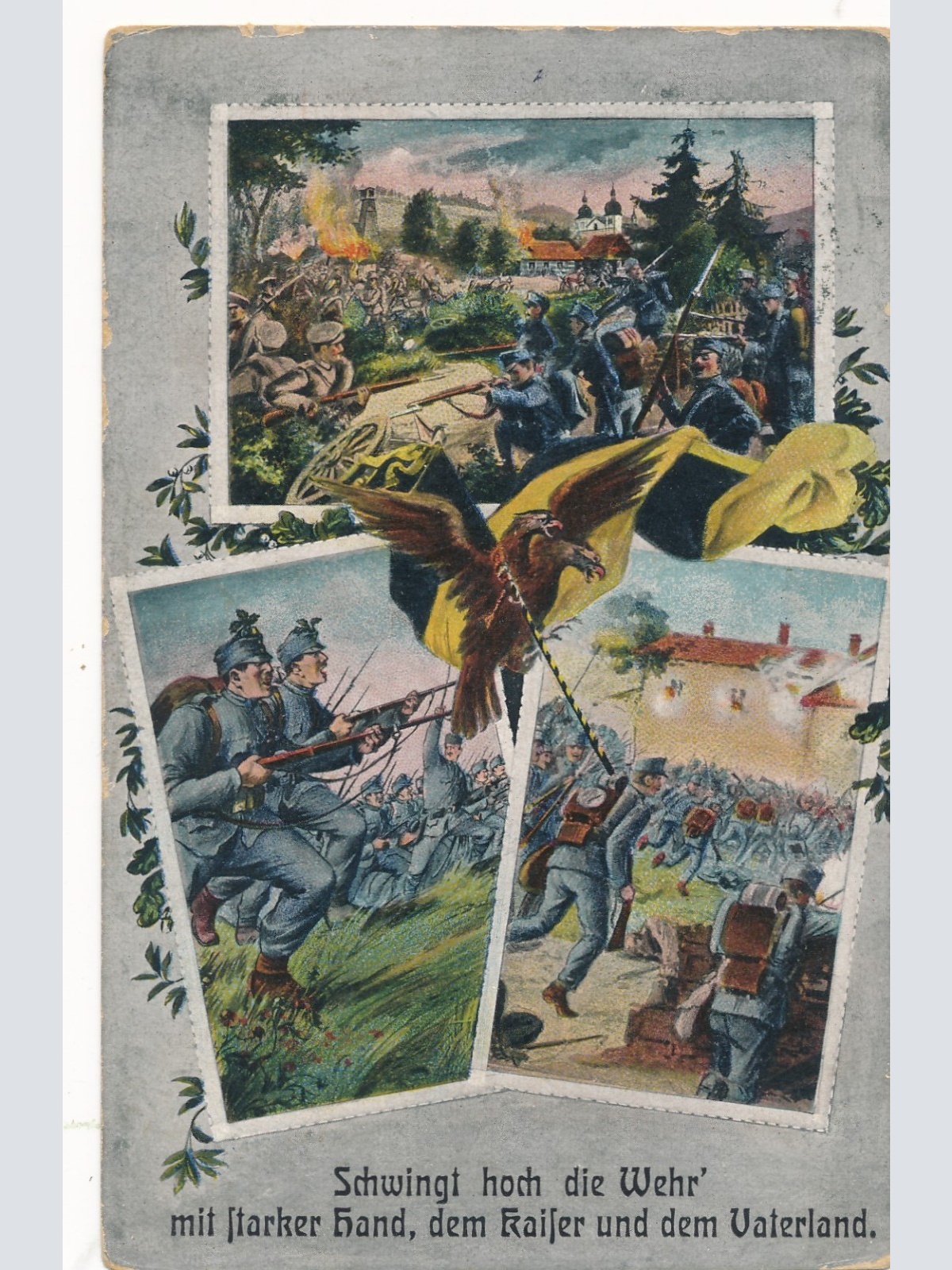 AK Militaria Schwingt hoch die Wehr ... Ansichtskarte (15977)