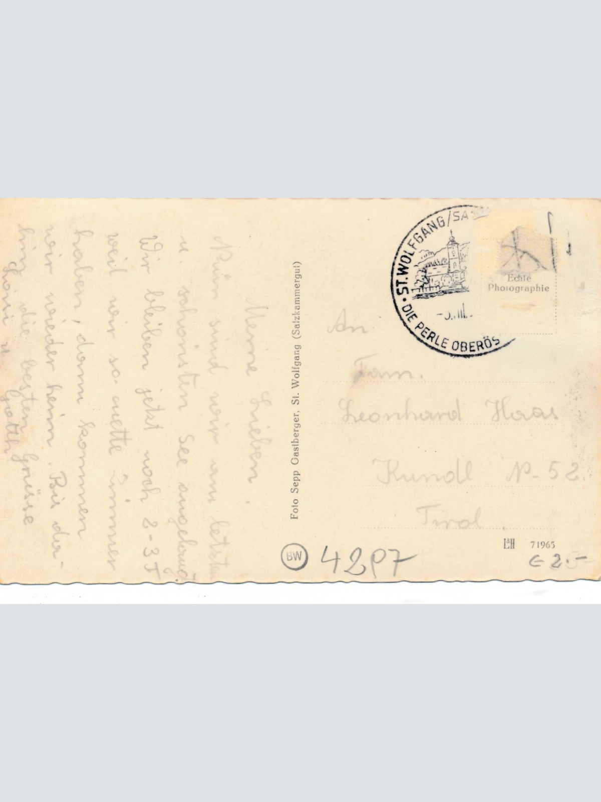 AK aus vom Wolfgangsee Oberösterreich Ansichtskarte (15698)