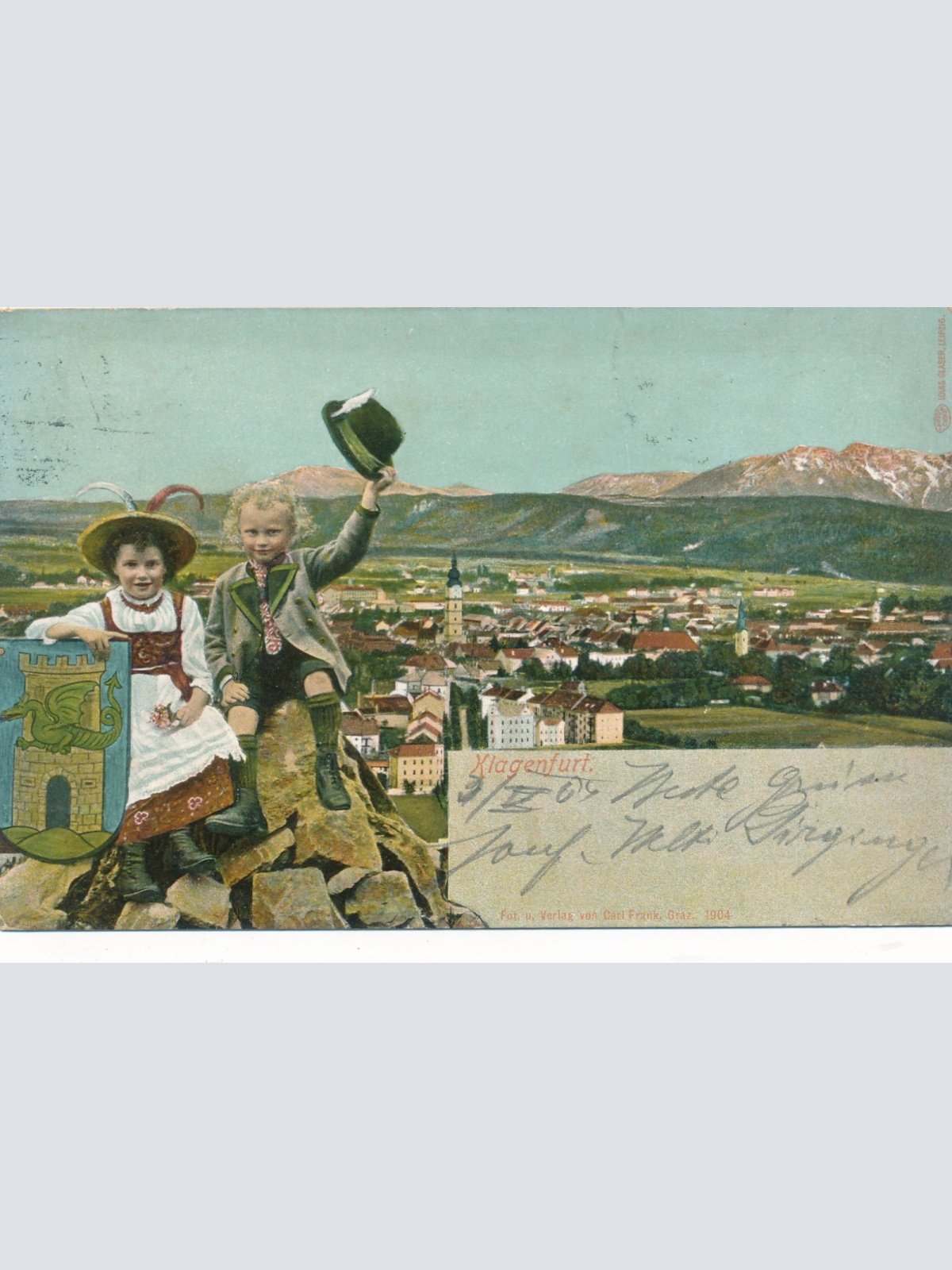 AK aus Klagenfurt mit Kinder Kärnten Ansichtskarte (16054)