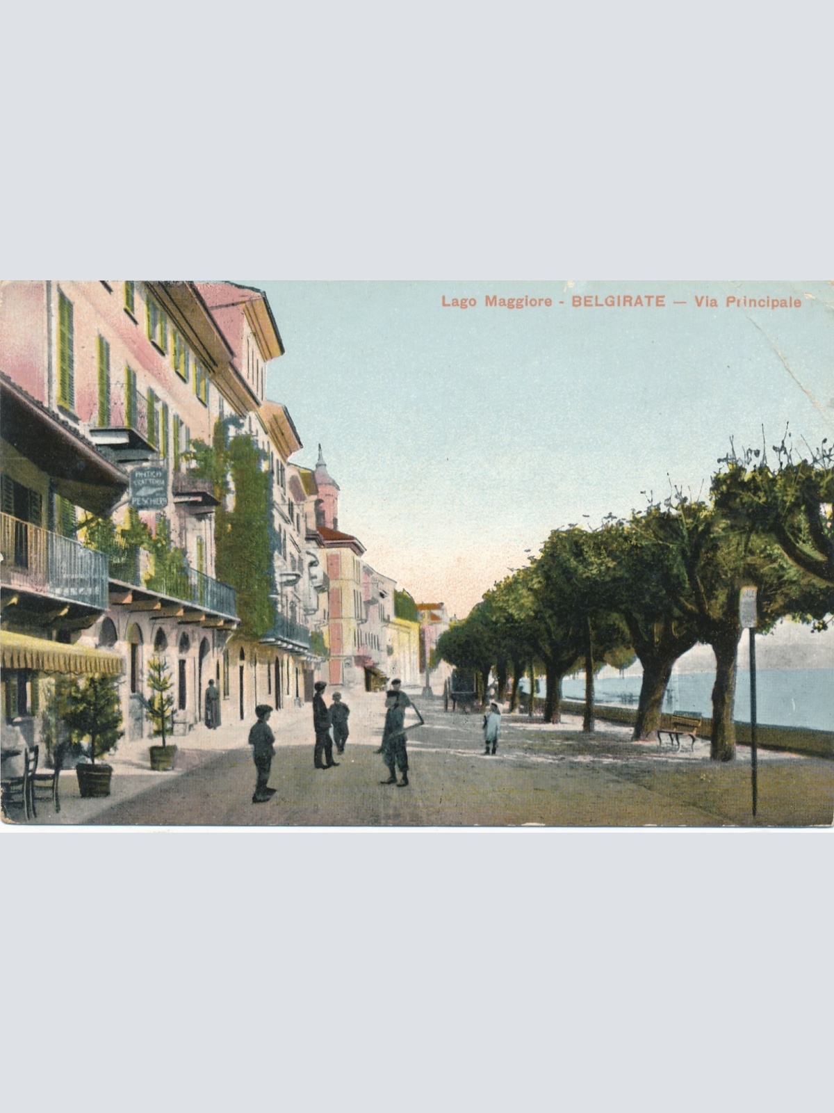 AK aus Belgirate Via Principale Italien Ansichtskarte (15449)