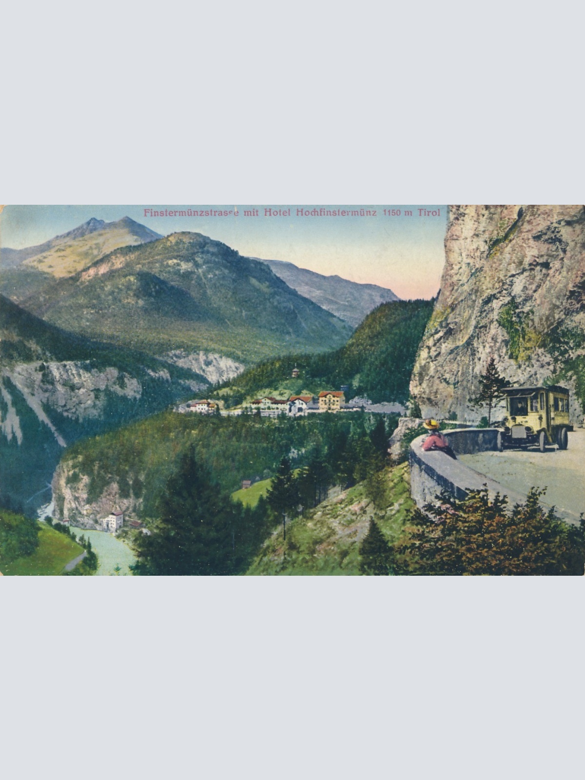 AK Finstermünzstrasse mit Hotel Tirol Ansichtskarte (16120)