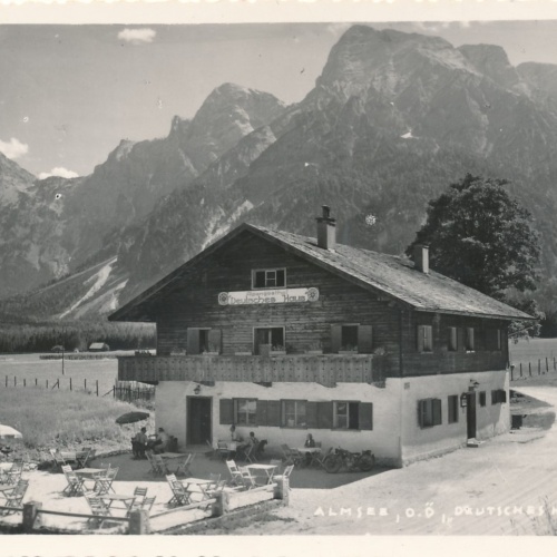 AK vom Almsee Deutsches Haus Oberösterreich Ansichtskarte (15470)