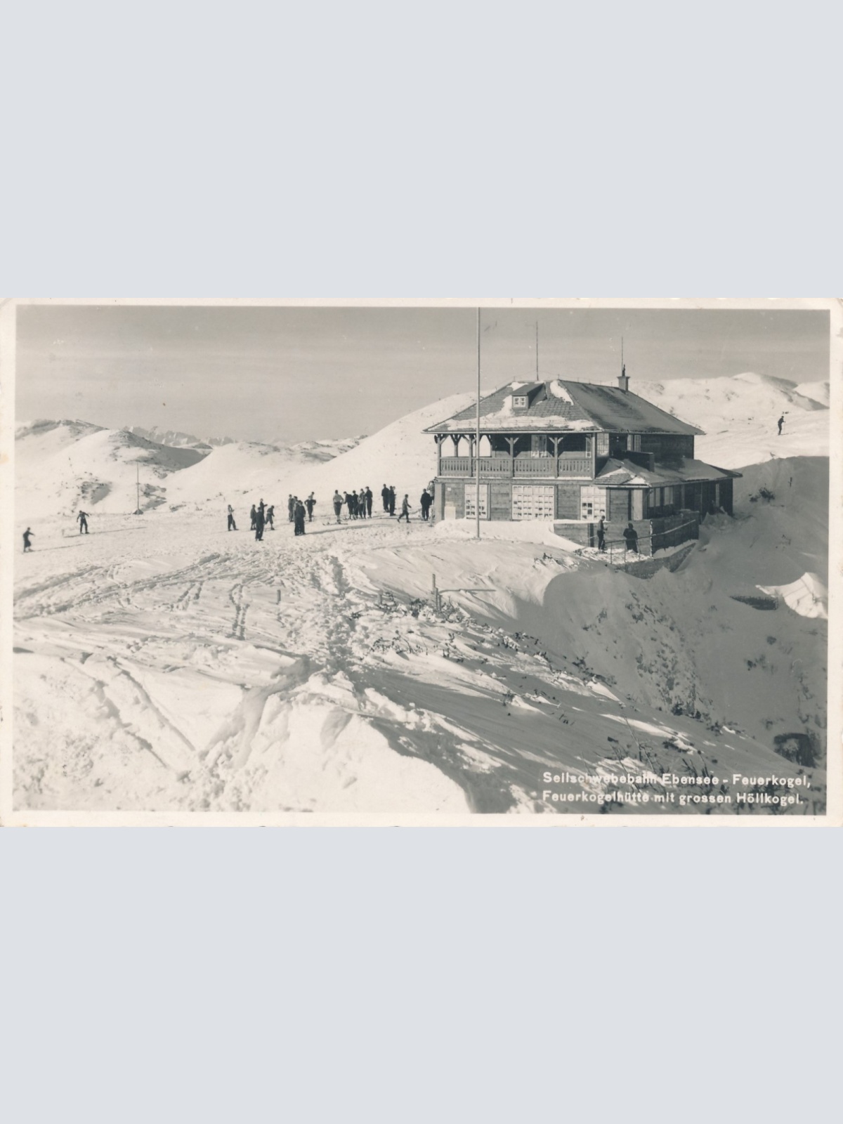 AK aus Ebensee Seilschwebebahn im Winter Oberösterreich Ansichtskarte (15504)