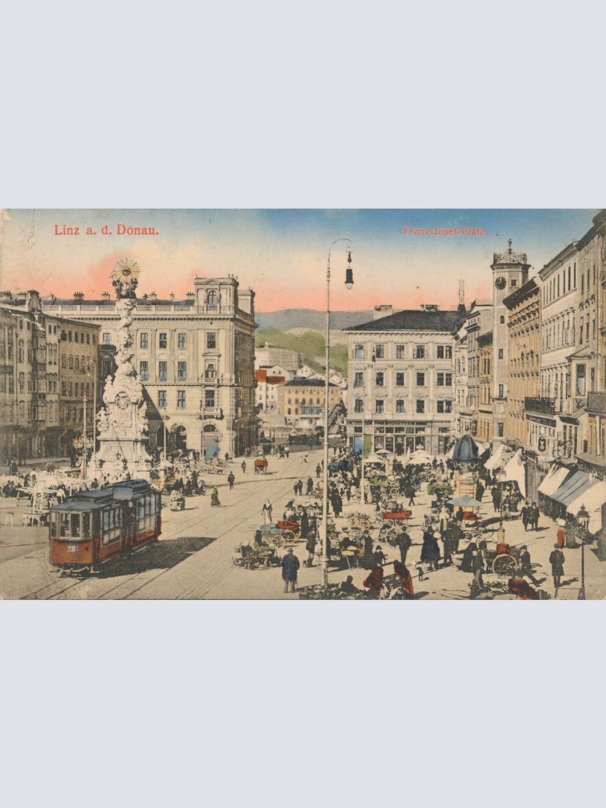 AK aus Linz Franz Josef Platz Oberösterreich Ansichtskarte (15372)