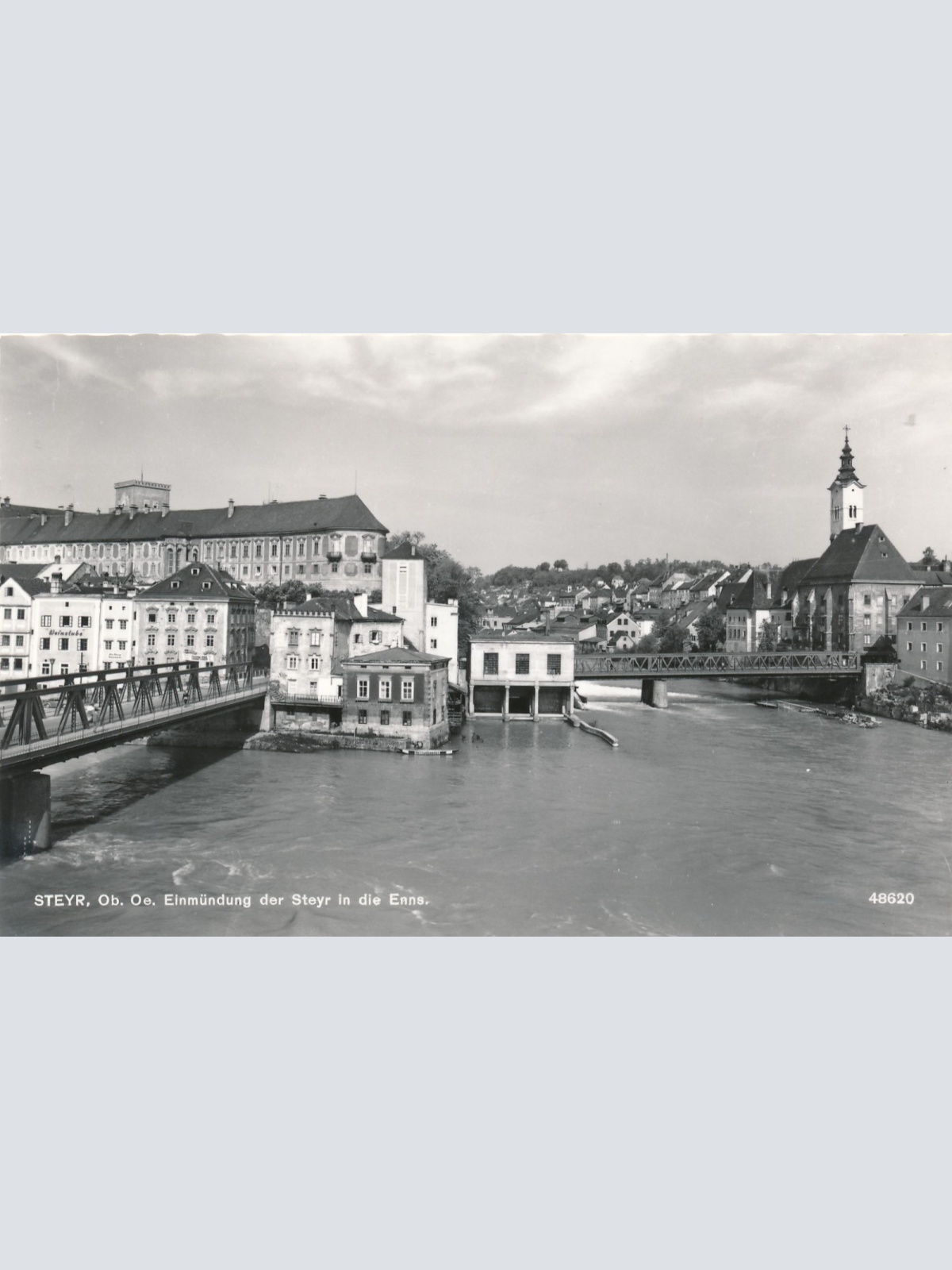 AK aus Steyr Einmündung Oberösterreich Ansichtskarte (15384)