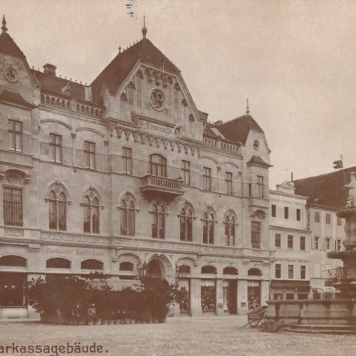 AK aus Steyr Sparkassagebäude Oberösterreich Ansichtskarte (15388)