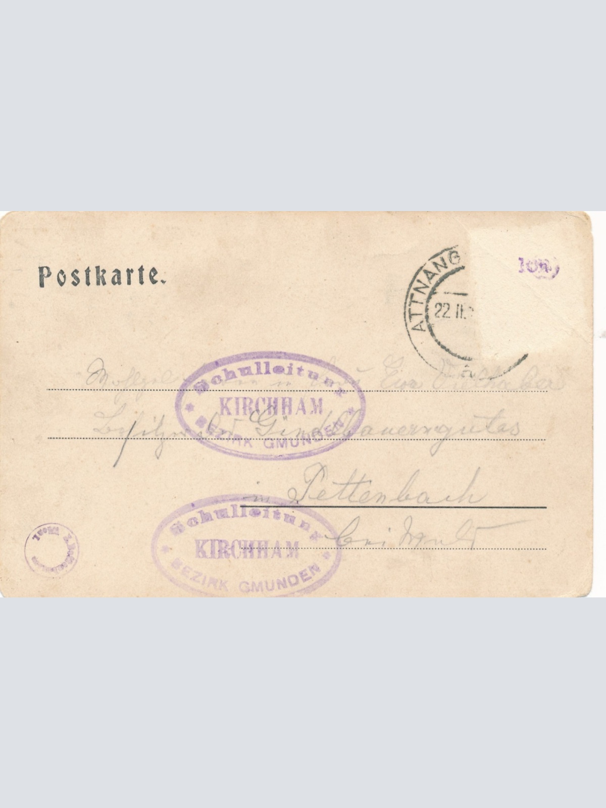 AK aus Bad Ischl mit Calvarienberg und Hotel Bauer Ansichtskarte (15198)