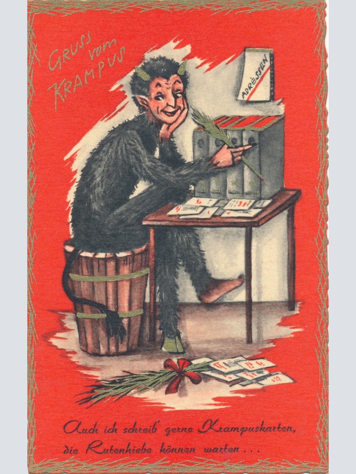 Glückwunschkarte Krampus Ansichtskarte (15641)