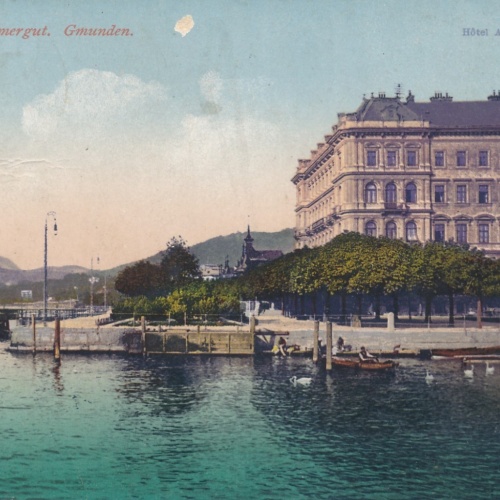 AK aus Gmunden Hotel Austria OÖ Ansichtskarte (15626)