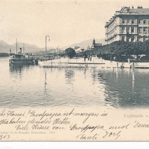 AK aus Gmunden Hotel Austria OÖ Ansichtskarte (15631)