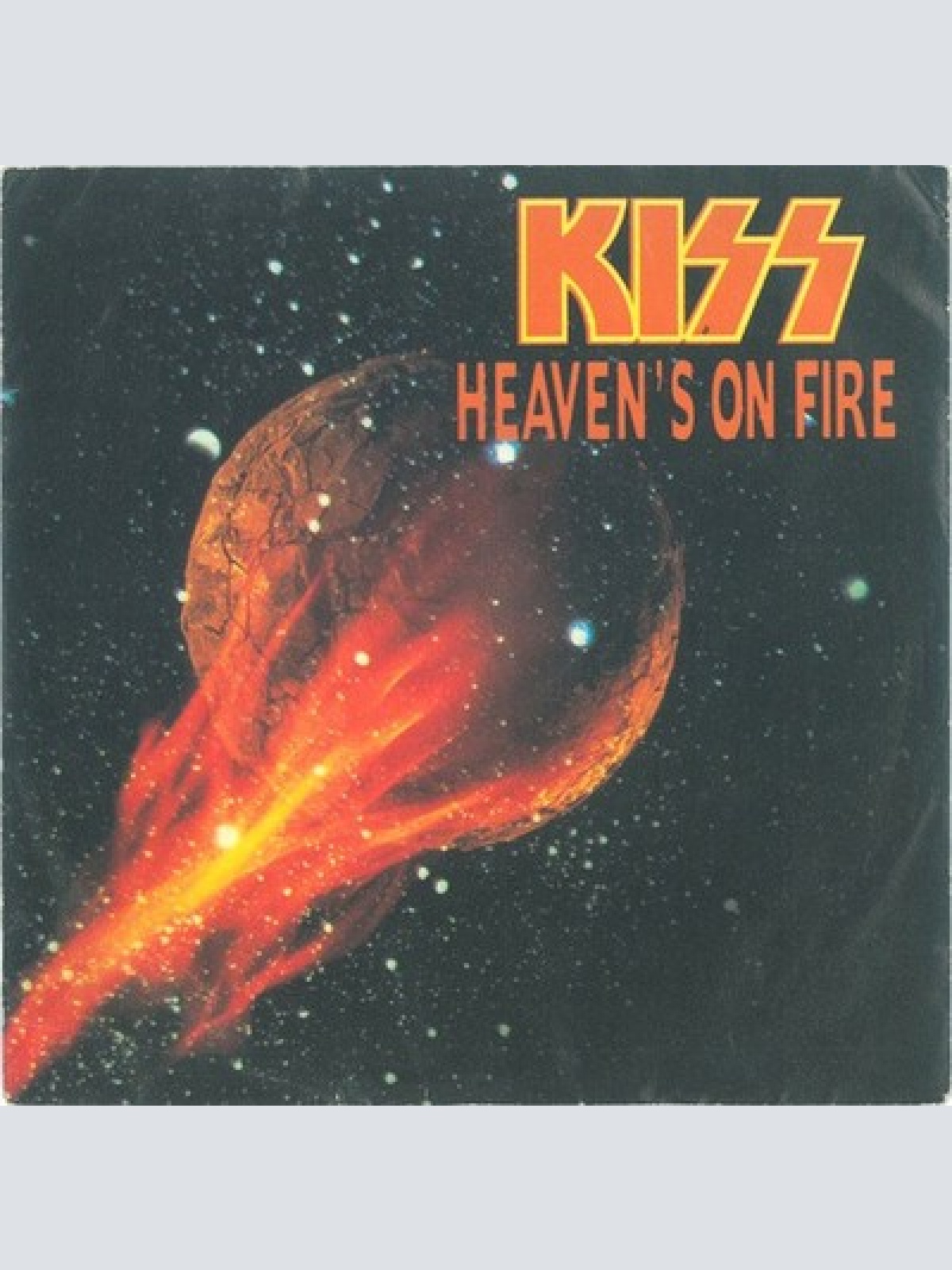 7", Single Kiss - Heaven's On Fire