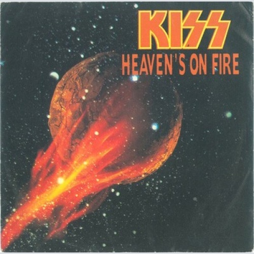 7", Single Kiss - Heaven's On Fire