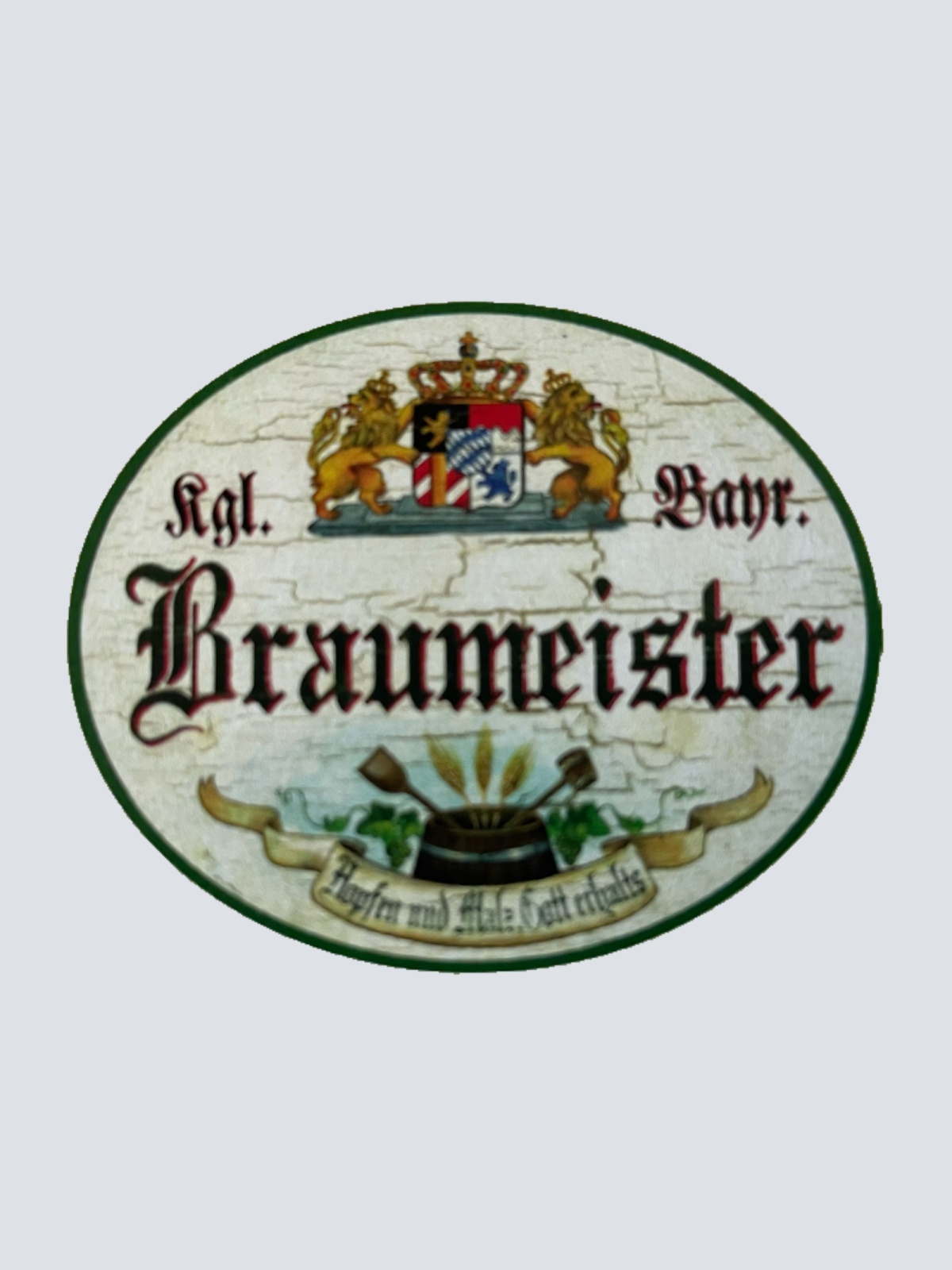 Nostalgie Holzschild Bayern Königlich Bayerischer Braumeister Hopfen Malz Schild