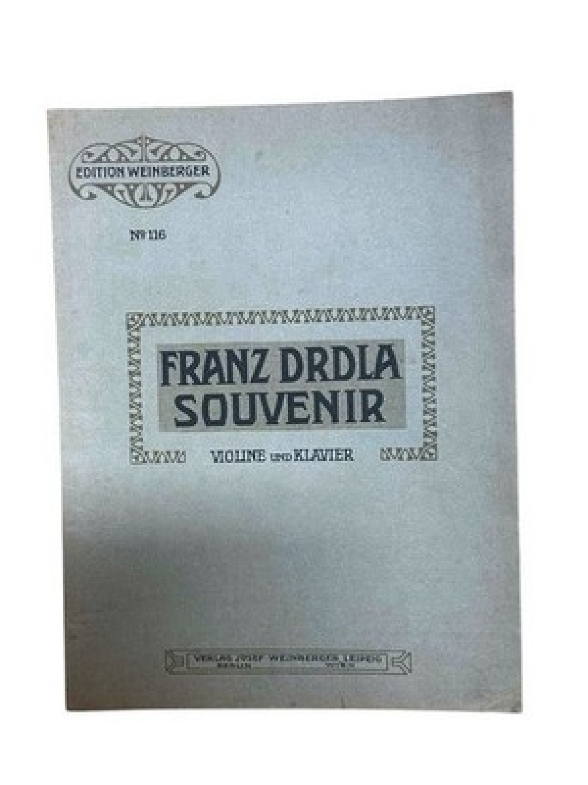 Souvenir, für Violine und Klavier Drdla, Franz: