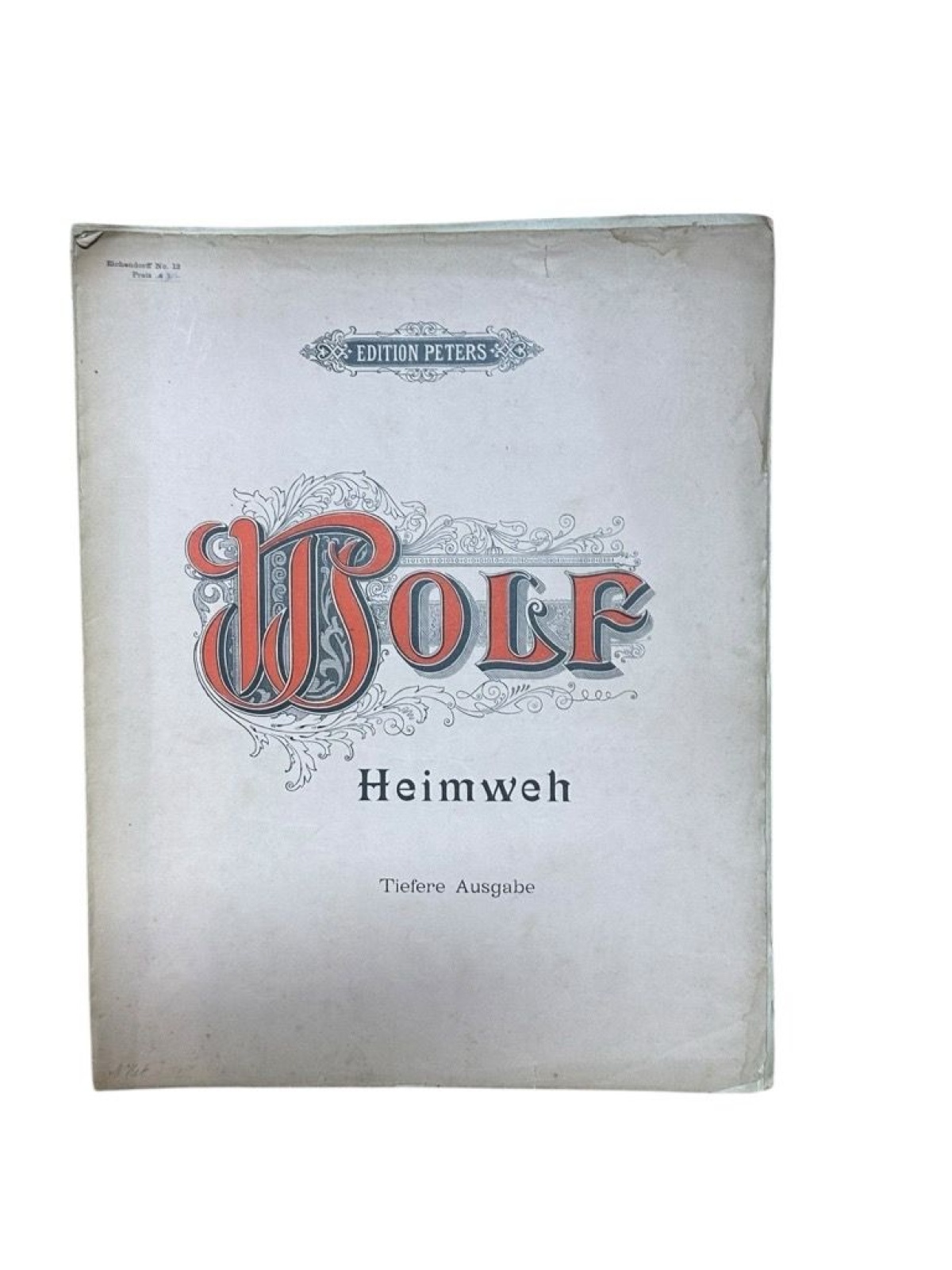 Heimweh, tiefer Ausgabe Wolf, Hugo: