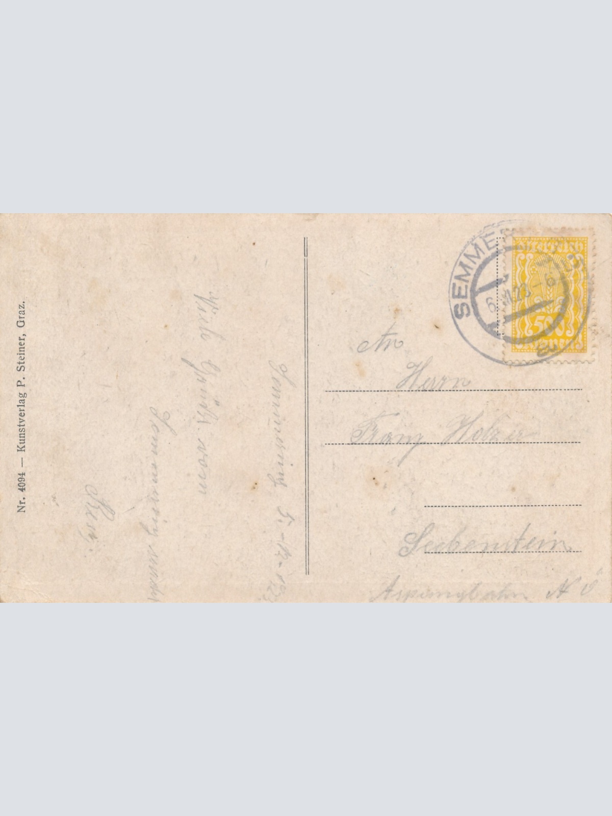 AK aus Semmering Hotel Erzherzog Johann Niederösterreich Ansichtskarte (16642)