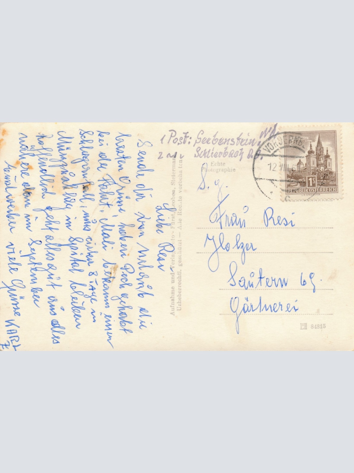 AK aus Vordernberg Steiermark Ansichtskarte (16626)