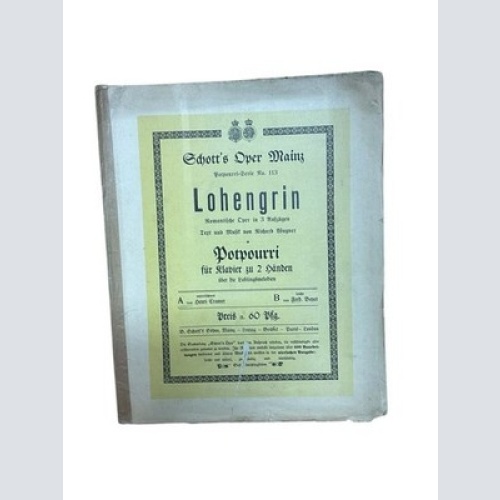 Lohengrin. Potpourri für Klavier zu 2 Händen Wagner, Richard: