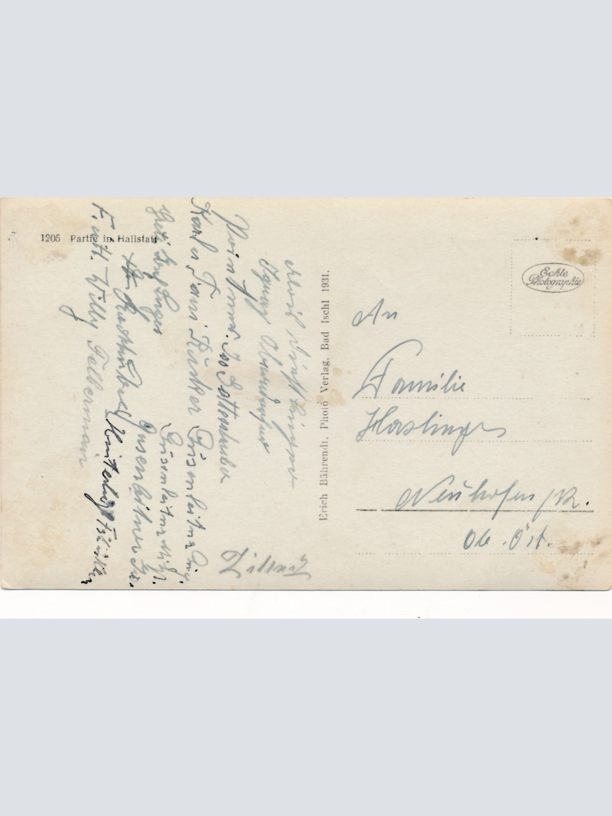 AK aus Hallstatt Oberösterreich Ansichtskarte (16687)